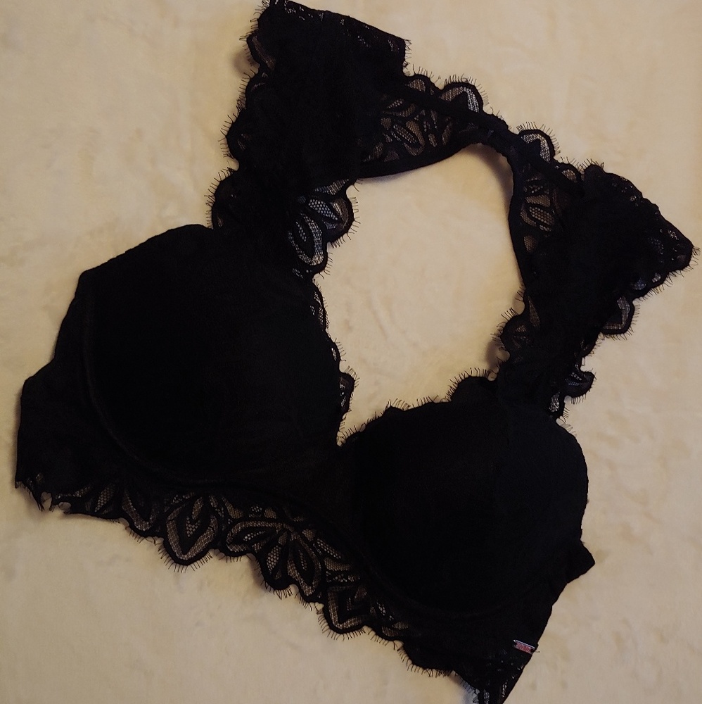 PINK VS Black Lace Bralette